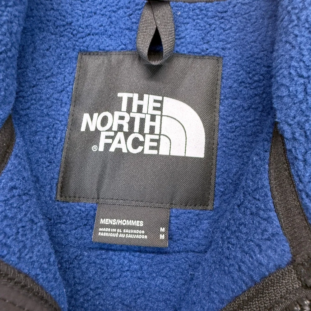 The North Face Mens Retro Denali Fleece Jacket Vest Mens Blue Black Full Zip M